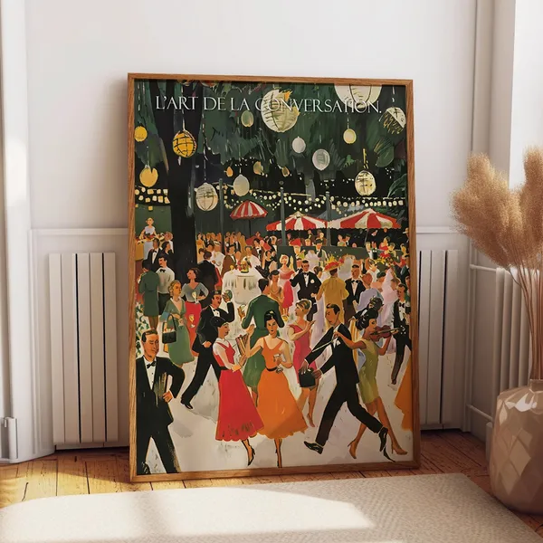 Retro Dance Party Poster, Gatsby Theme Ballroom Decor