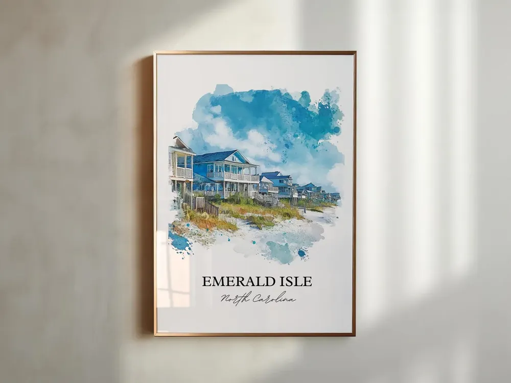 Emerald Isle, Bogue Banks Island Travel Poster - Image 4