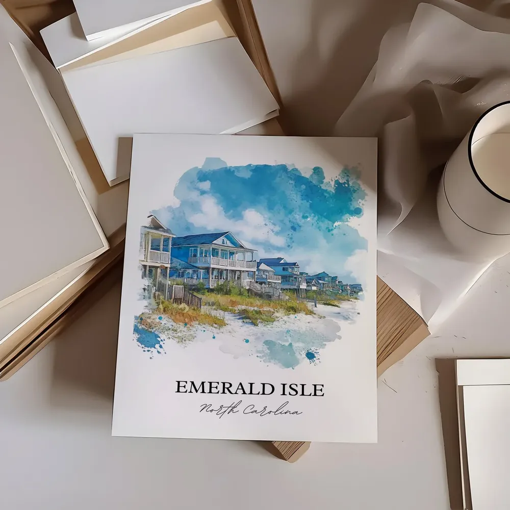 Emerald Isle, Bogue Banks Island Travel Poster - Image 5
