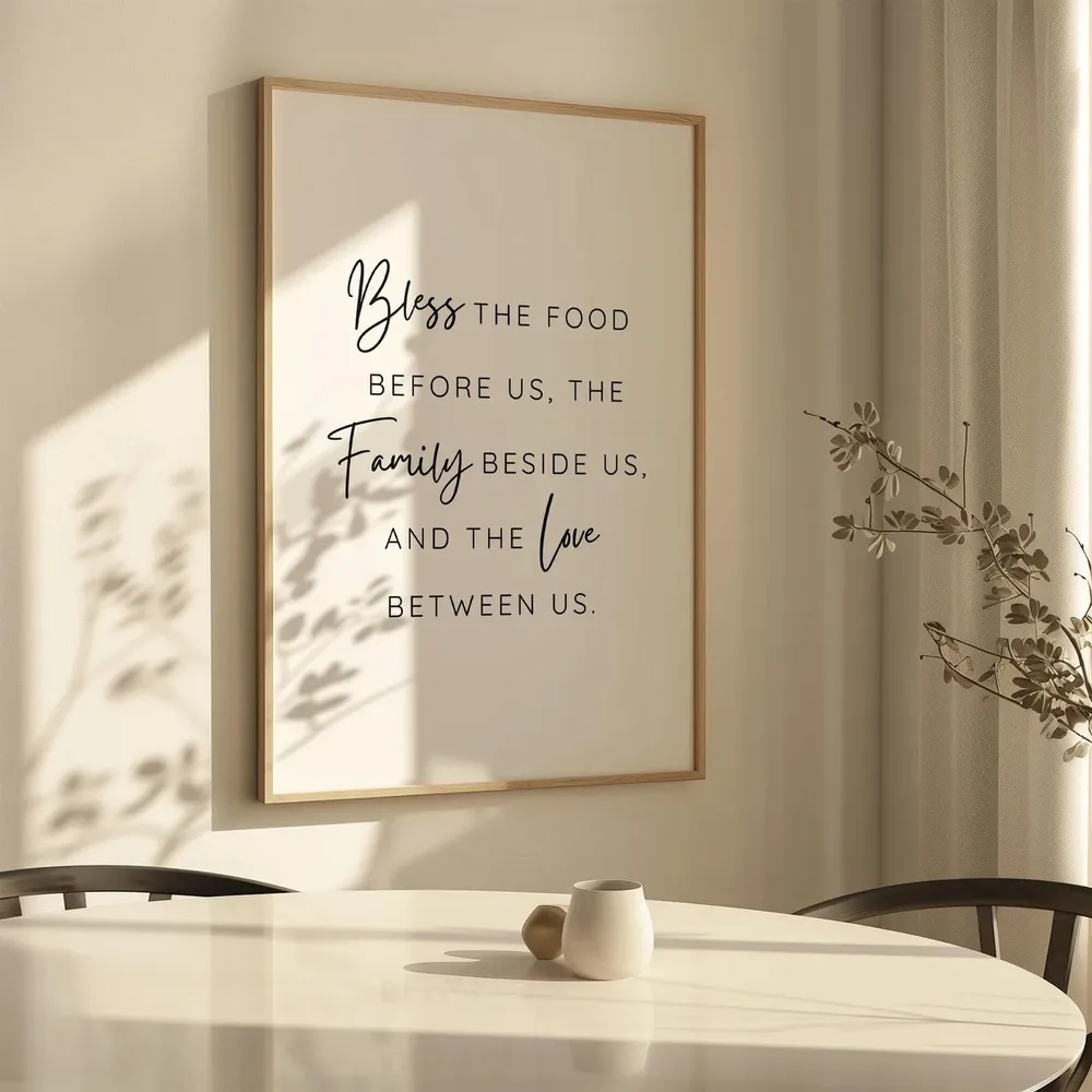 Bless The Food Before Us Christian Quote Farmhouse - Image 3