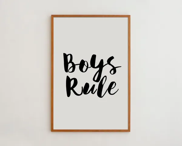 Funny Nursery Typography Poster for Kids Room Decor