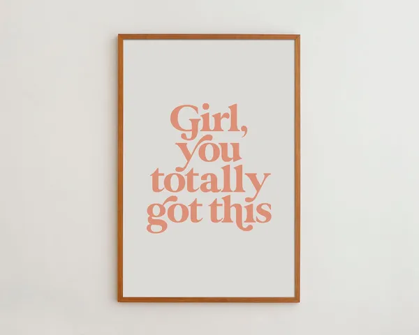 Feminist Empowering Quote, Modern Typography Poster