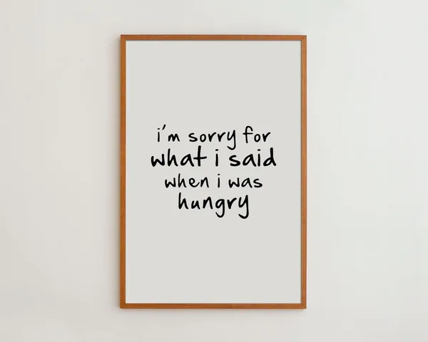 Funny Kitchen Quote Art Print, Im Sorry For What I Said