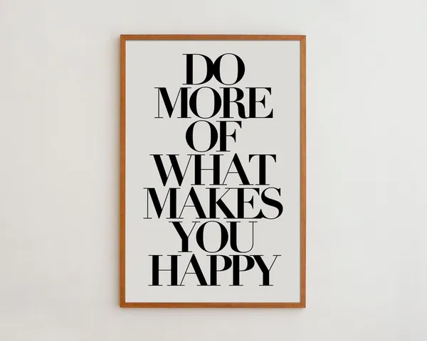 Motivational Typography Art Print, Black and White
