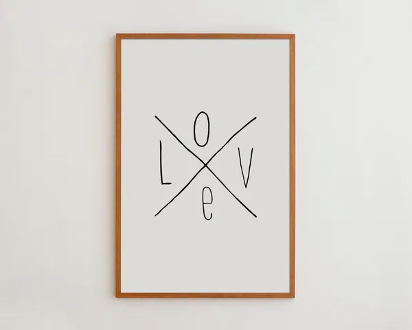 Nursery Love Sign Art Print, Minimalist Typography
