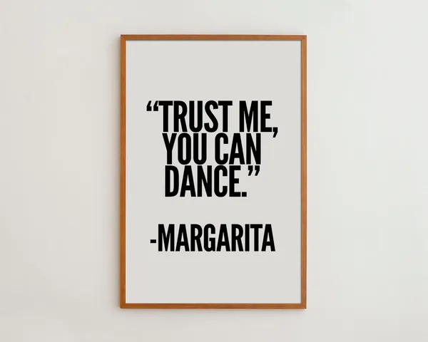 Trust Me You Can Dance Margarita Poster, Minimalist