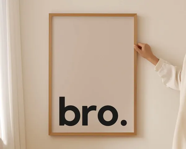 Funny Bro Typography Art Print, Minimalist Nursery Decor
