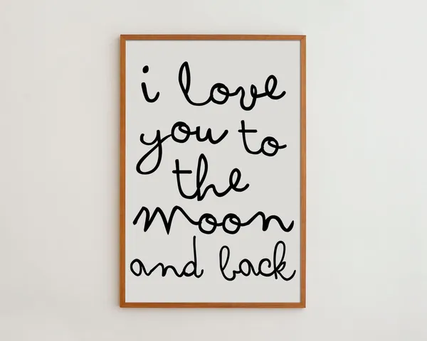 I Love You to the Moon Art Print, Nursery Decor
