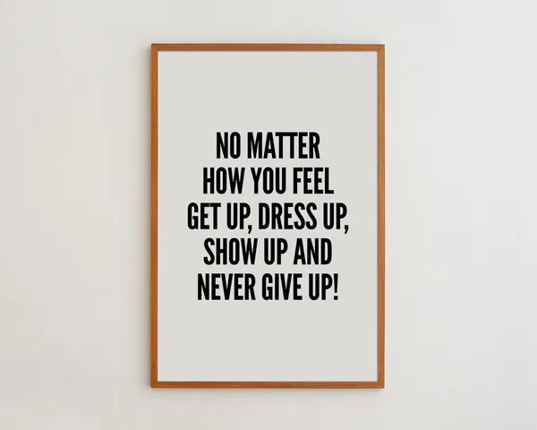 Motivational Quote Typography Minimalist Wall Art Print
