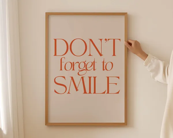 Smile Typography Art Print, Swiss Style