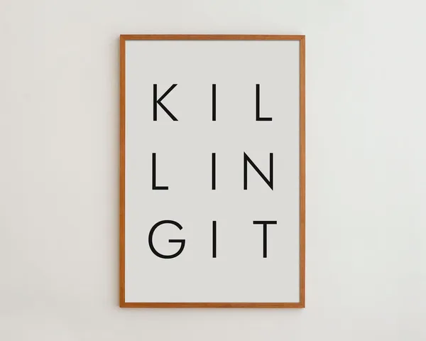 Killing It Black White Typography Art Print