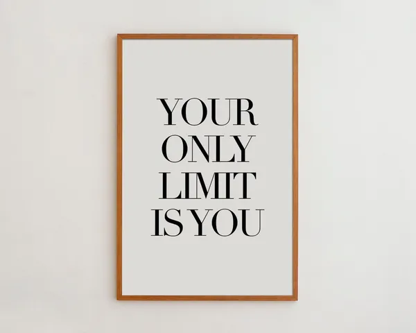 Your Only Limit Is You Minimalist Quote Art Print