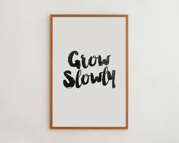 Nursery Typography Quote Poster, Black and White