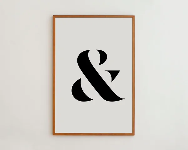 Minimalist Ampersand Typography Art Print
