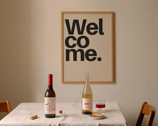 Welcome Sign Art Print, Minimalist Typography