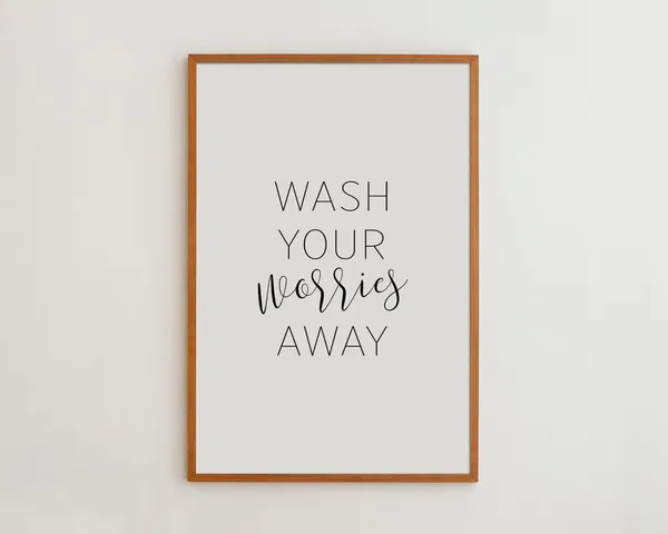 Wash Your Worries Away Black And White Poster