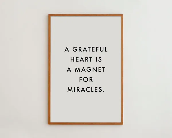 Grateful Heart Inspirational Quote Art Print