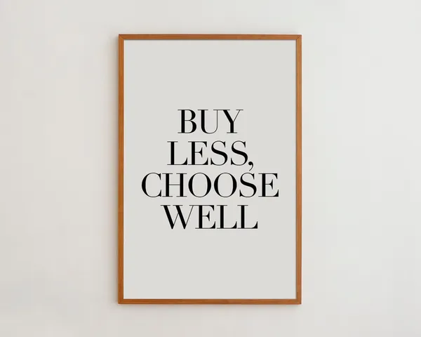 Buy Less Choose Well Black And White Typography Art Print