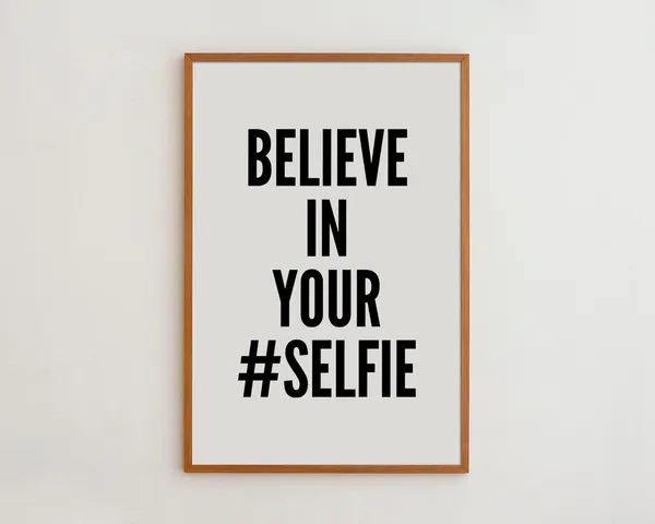 Believe In Yourself Black And White Typography Art Print