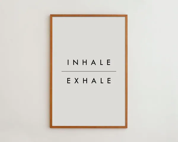 Inhale Exhale Minimalist Yoga Art Print