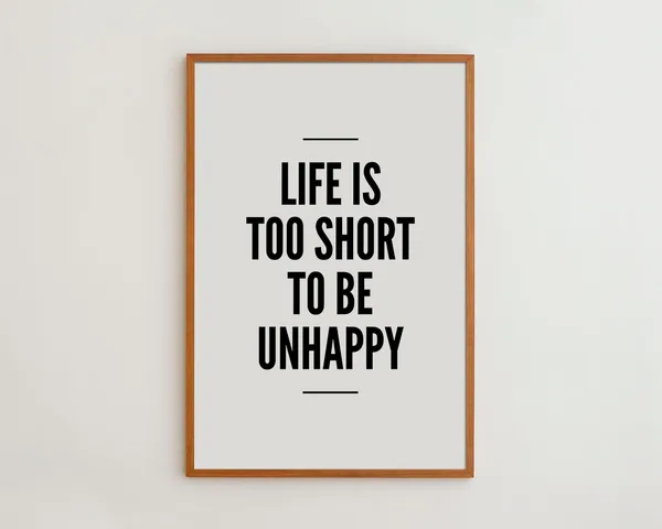 Life Is Short Typography Print, Minimalist Scandinavian