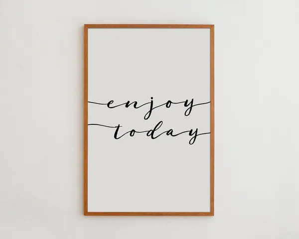Enjoy Today Scandinavian Typography Art Print