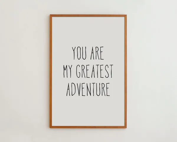 Handwriting Typography Nursery Print, Black and White