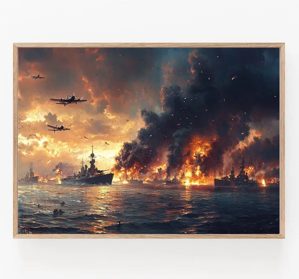 Pearl Harbor Aerial Attack 1941 Historic Battle Poster