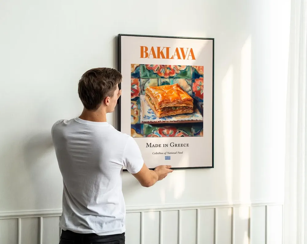 Baklava Traditional Greek Food Kitchen Art Print - Image 3