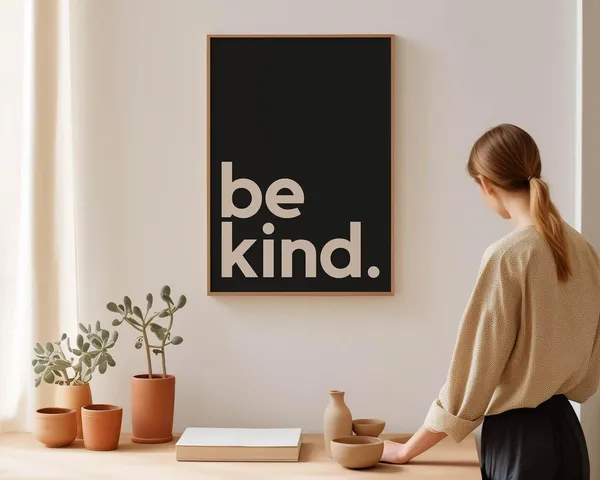 Be Kind Print, Modern Swiss Design Wall Art