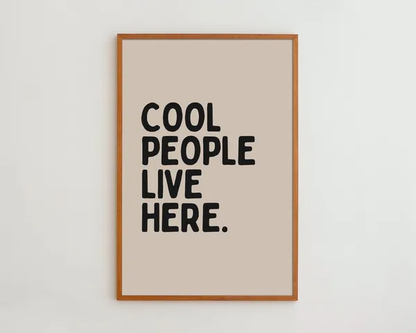 Cool People Live Here Modern Typography Poster
