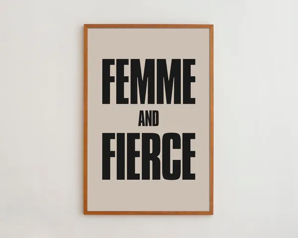 Femme Fierce Feminist Saying Art Print