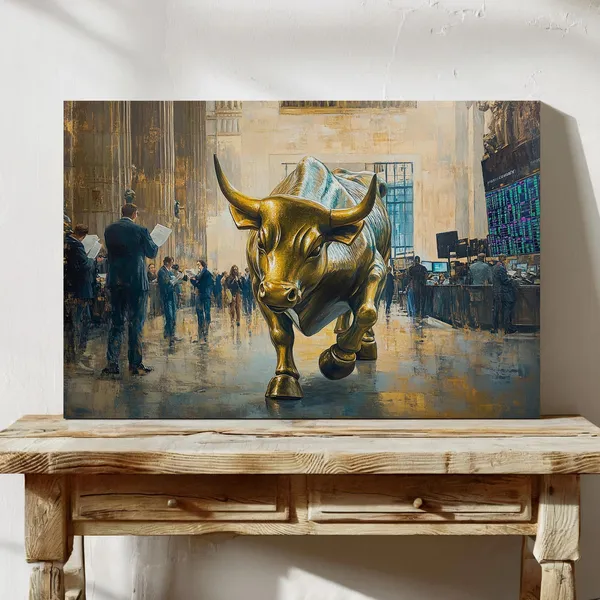 Wall Street Bull Art Print, Financial District