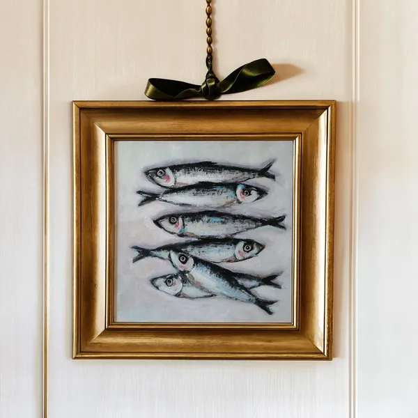 Sardine Art Print, Contemporary Farmhouse Kitchen Decor