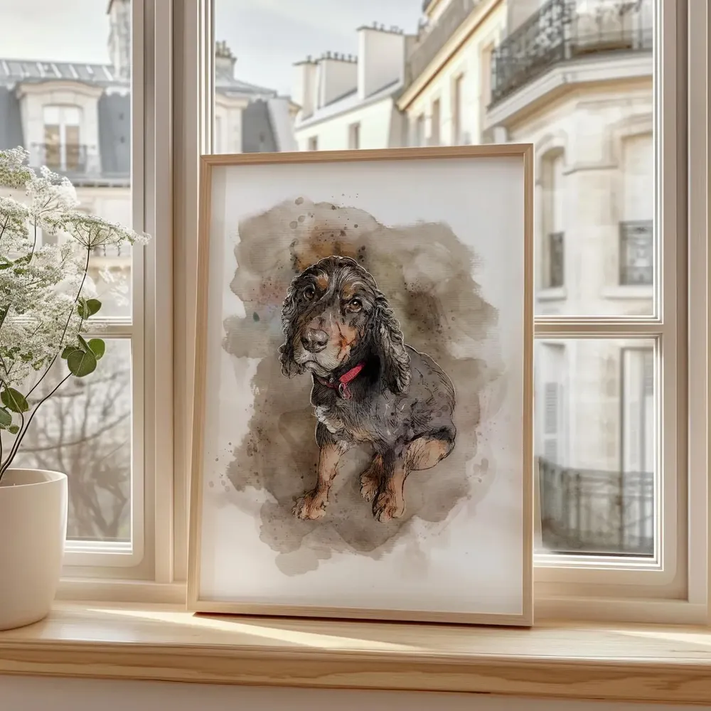 Personalized Pet Portrait Custom Dog Watercolor Art Print - Image 5