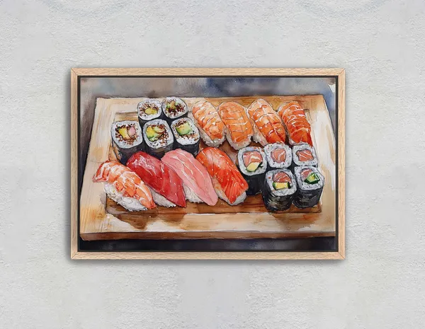 Sushi Print, Kitchen Art Print