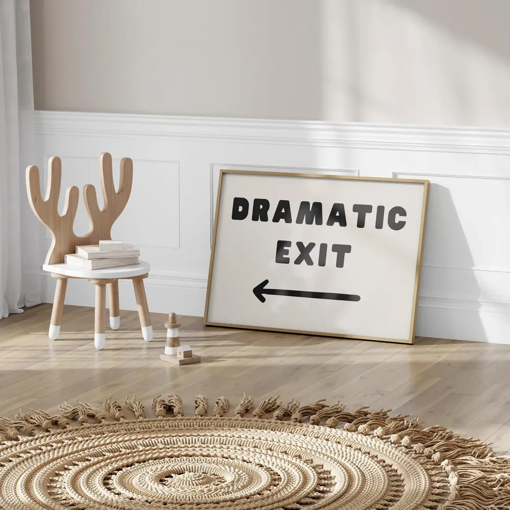 Dramatic Exit Arrow Pointing Left Art Print - Image 4