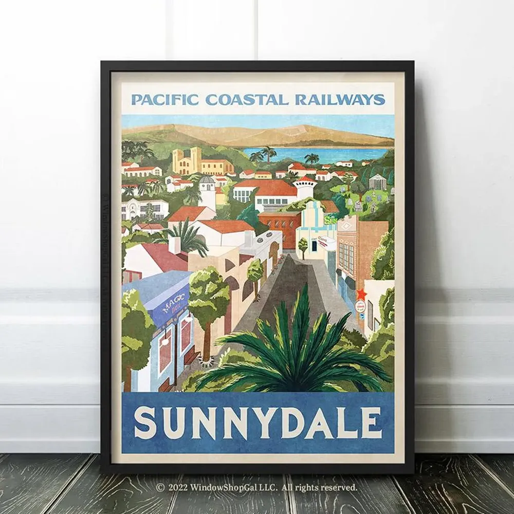 Sunnydale Vintage Travel Poster, Buffy Travel Poster - Image 2