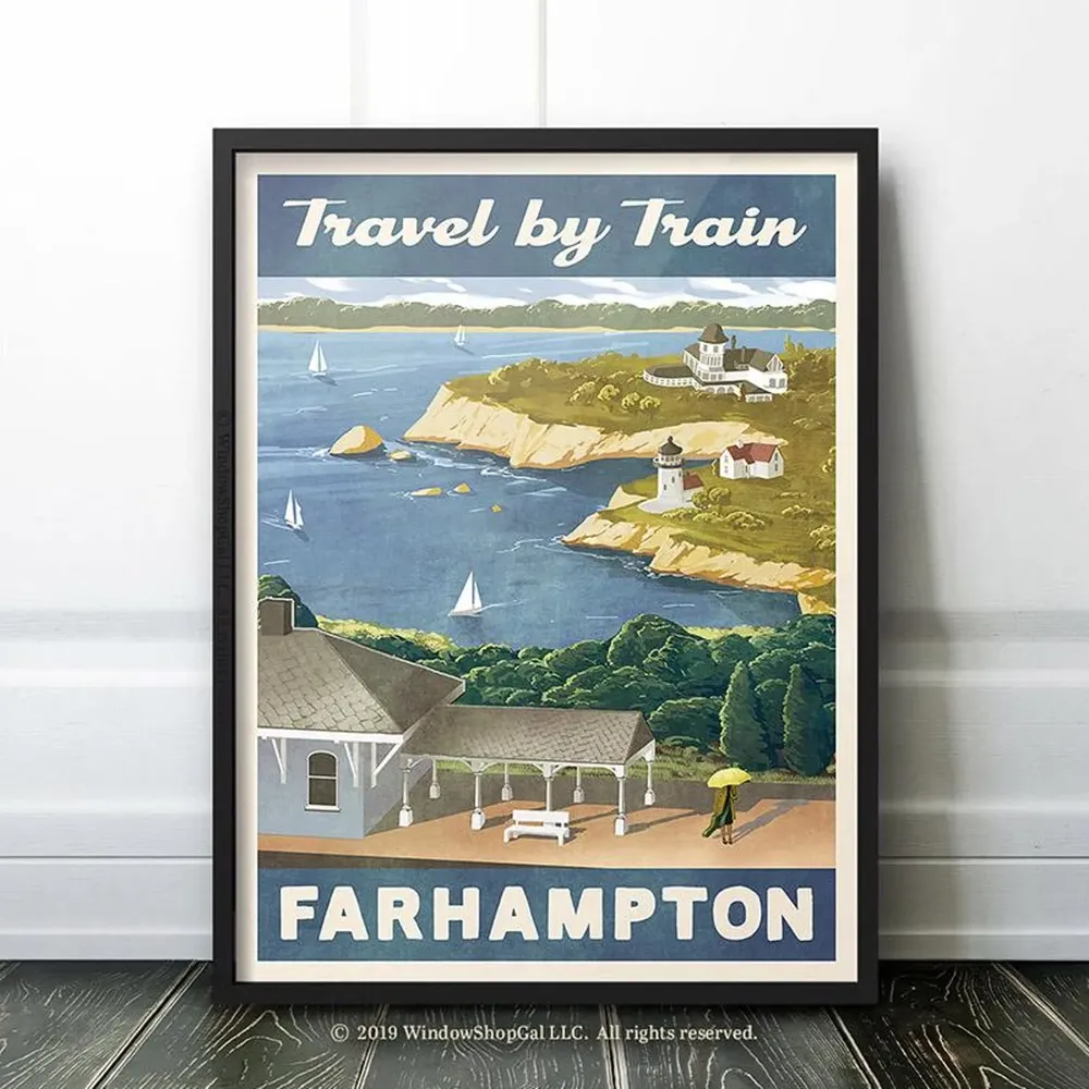 Farhampton Retro Vintage Travel Poster - Image 2
