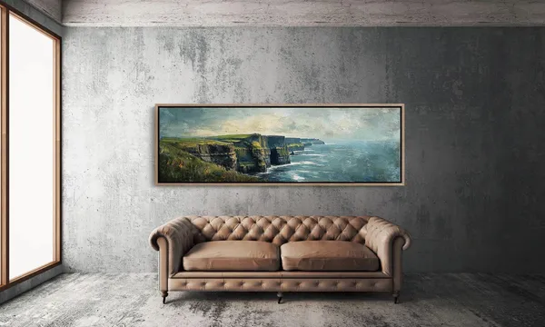 Cliffs of Moher Vintage Coastal Seascape Art Print