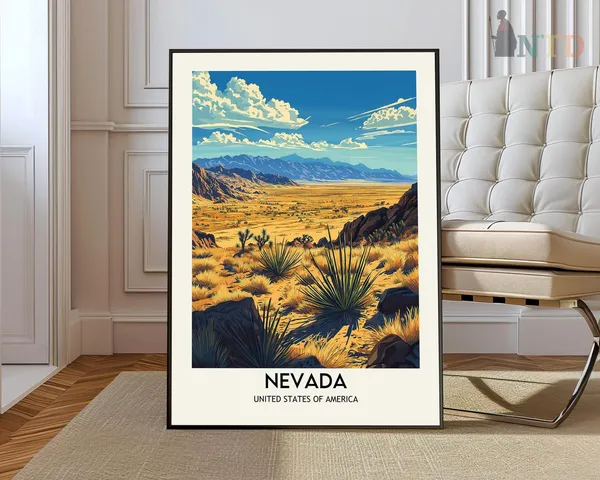 Nevada Desert Photography Travel Poster Art Print