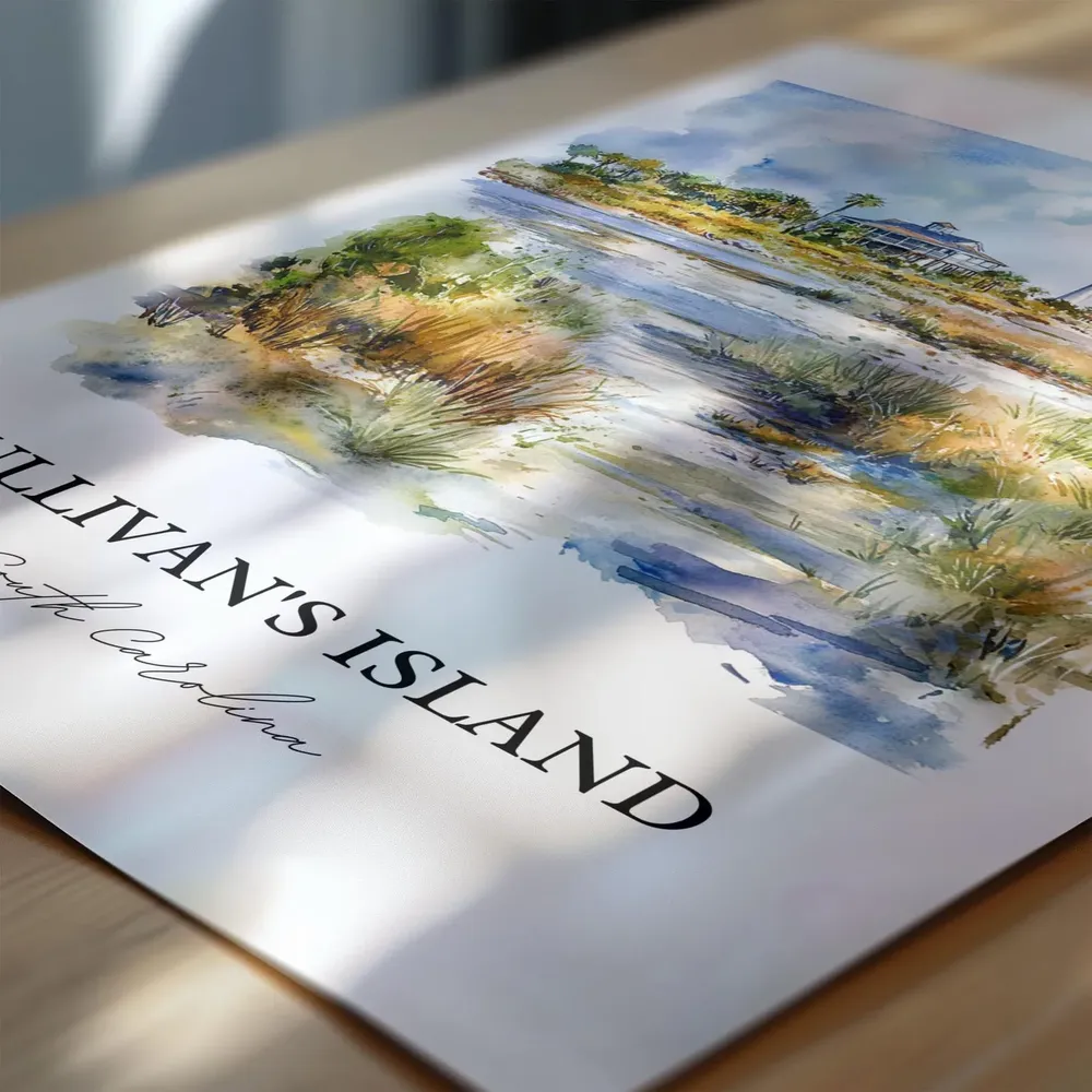 Sullivan's Island SC Travel Poster, Charleston Print - Image 6