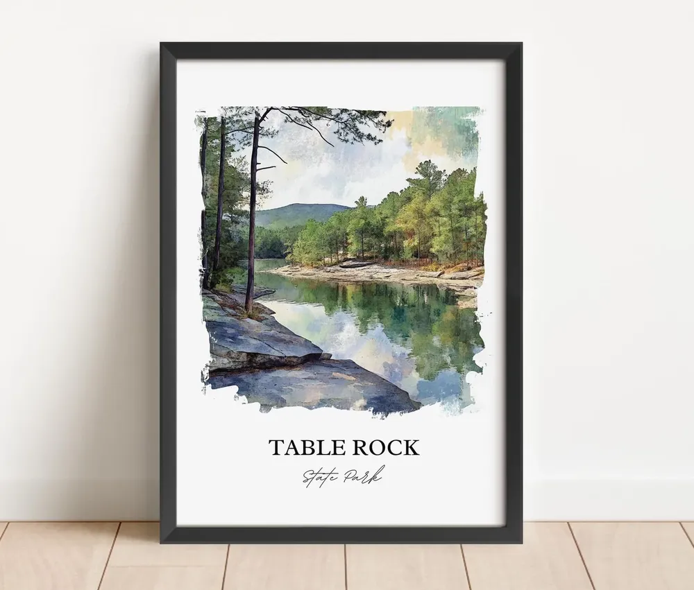 Table Rock State Park South Carolina Travel Poster - Image 2