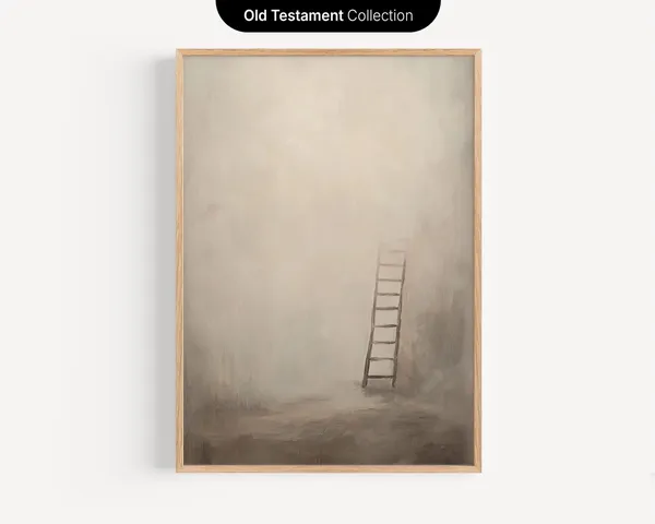 Heavenly Ladder Jacobs Vision Minimalist Art Print