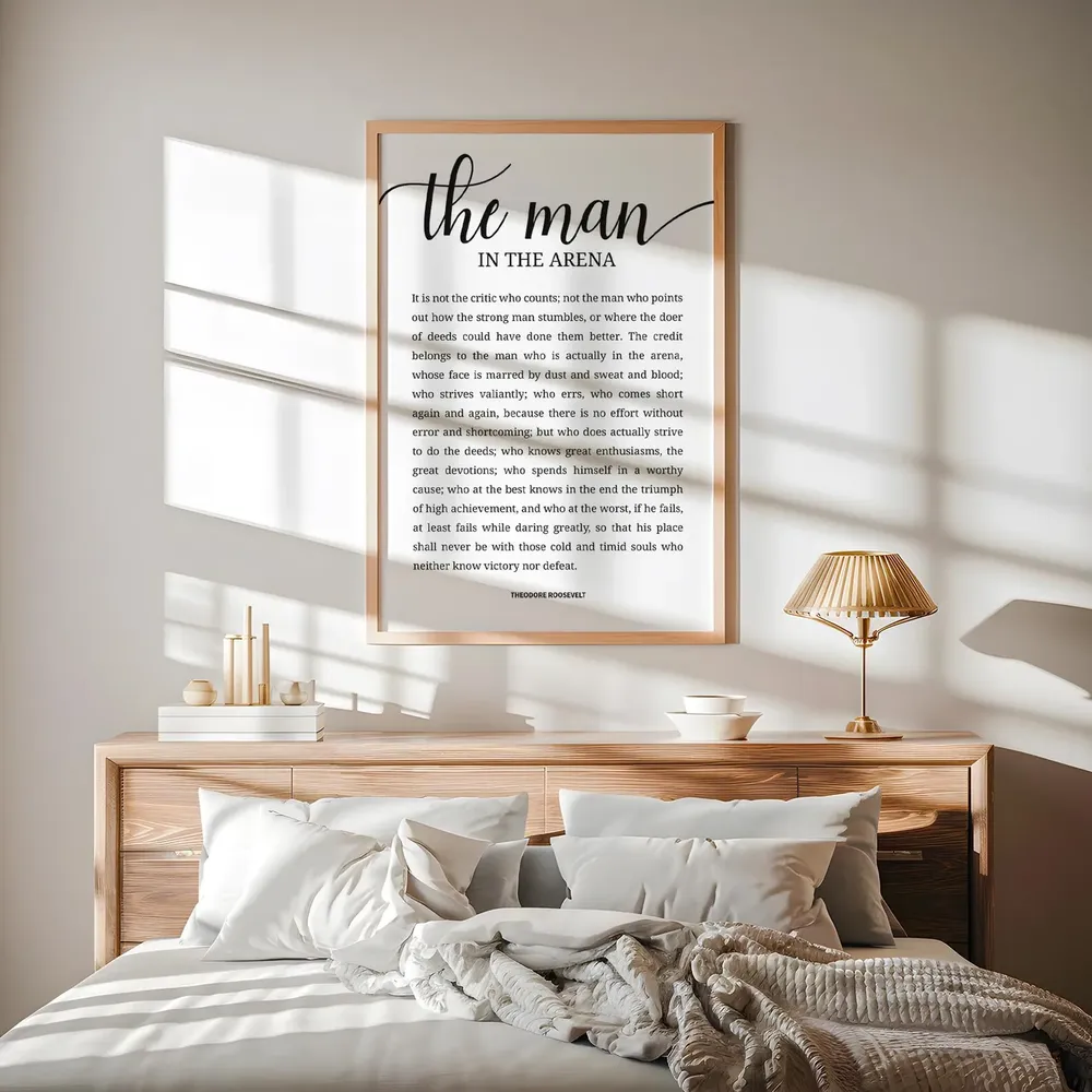 The Man In The Arena Art Print, Theodore Roosevelt