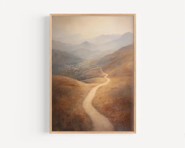 The Narrow Path Of Faith, Rustic Bible Journey Art Print