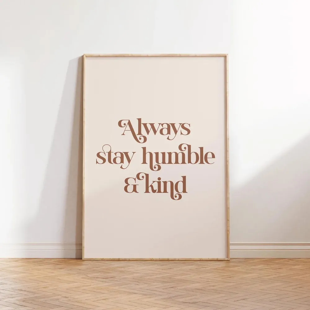 Always Stay Humble Kind Quote Poster for Kids Playroom - Image 2