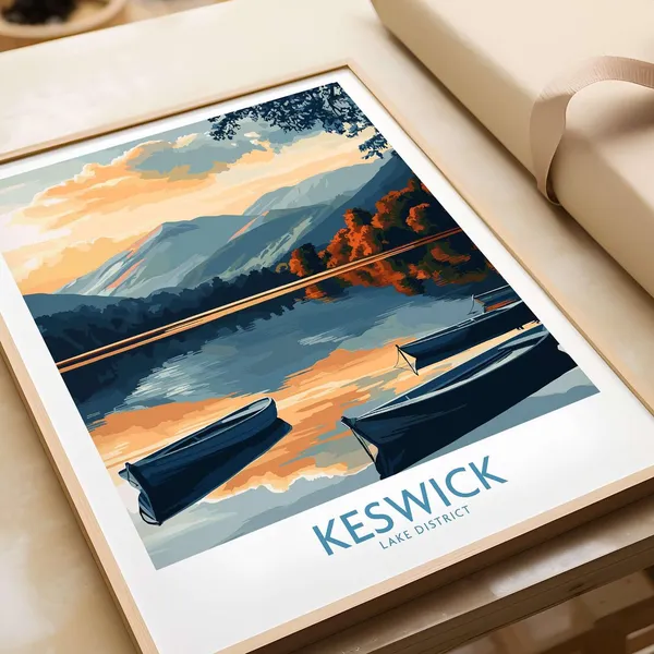 Keswick Art Print, Lake District Landscape