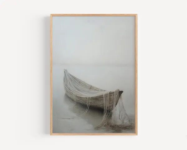 Calling of the Disciples Fishing Boat Minimalist Art Print