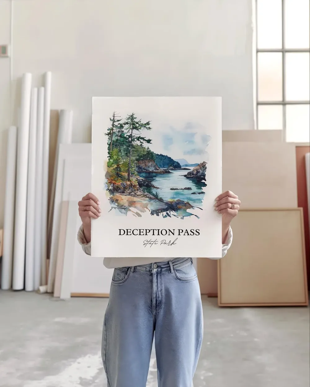 Deception Pass Whidbey Island Travel Poster - Image 5